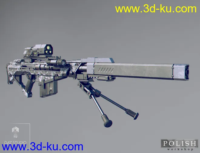 MKS Tactical Sniper Rifle and Poses模型的图片10