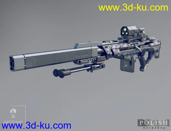 MKS Tactical Sniper Rifle and Poses模型的图片12