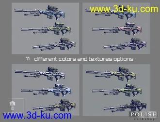 3D打印模型MKS Tactical Sniper Rifle and Poses的图片
