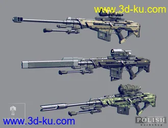 3D打印模型MKS Tactical Sniper Rifle and Poses的图片