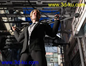 3D打印模型MKS Tactical Sniper Rifle Poses for Genesis 8 and 8.1的图片