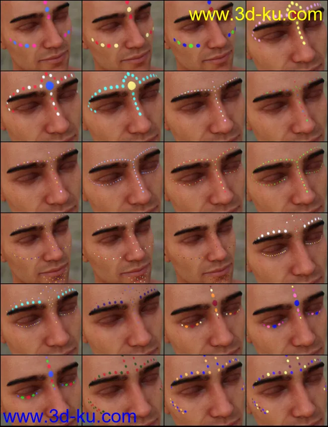 MMX Face Paint for Genesis 3, 8 and 8.1模型的图片17