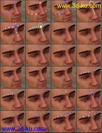3D打印模型MMX Face Paint for Genesis 3, 8 and 8.1的图片