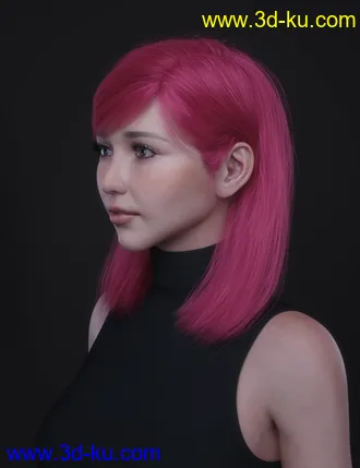 3D打印模型Mnn Hairs for Genesis 8 and 8.1 Females的图片