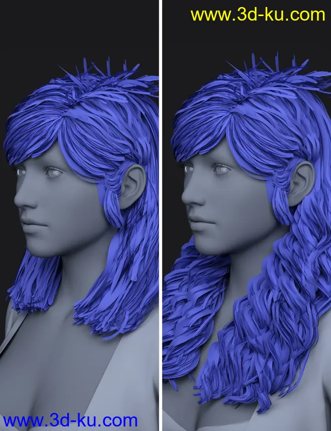 Mnn Hairs for Genesis 8 and 8.1 Females模型的图片6