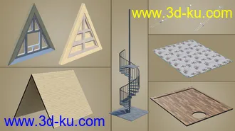 3D打印模型Modern Attic Bedroom的图片