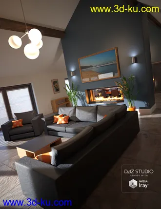 3D打印模型Modern Barn Conversion Interior的图片