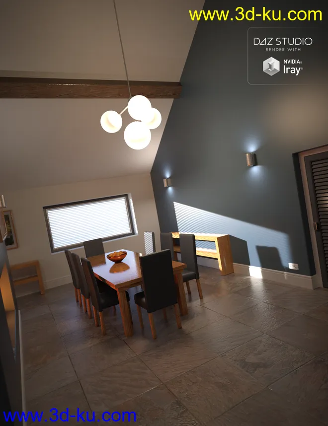 Modern Barn Conversion Interior模型的图片5