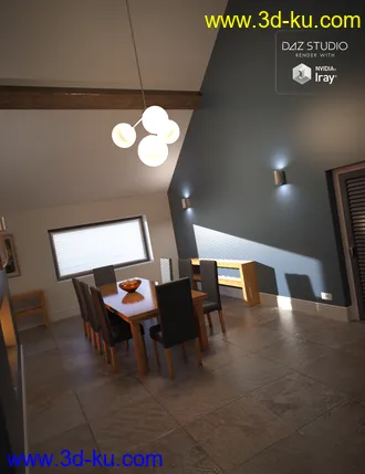 3D打印模型Modern Barn Conversion Interior的图片