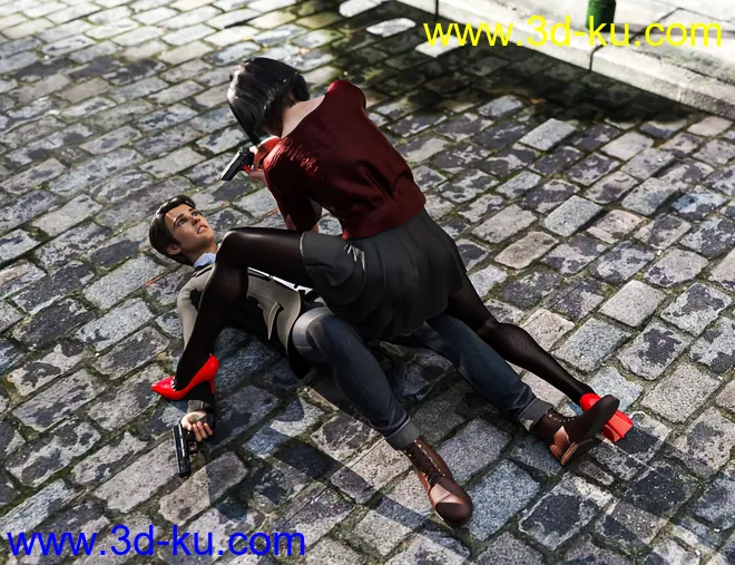 Modern Handguns Poses for Genesis 3 and 8模型的图片4