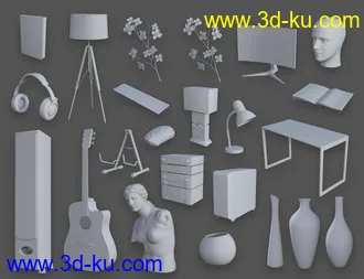 3D打印模型Modern House 2 Props 2的图片