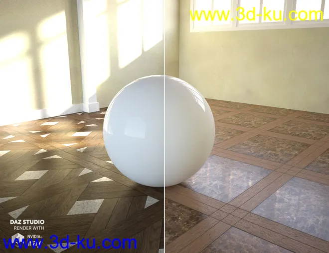 Modular Parquet Stone - Iray Shaders模型的图片2