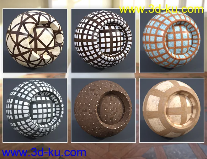 Modular Parquet Stone - Iray Shaders模型的图片4