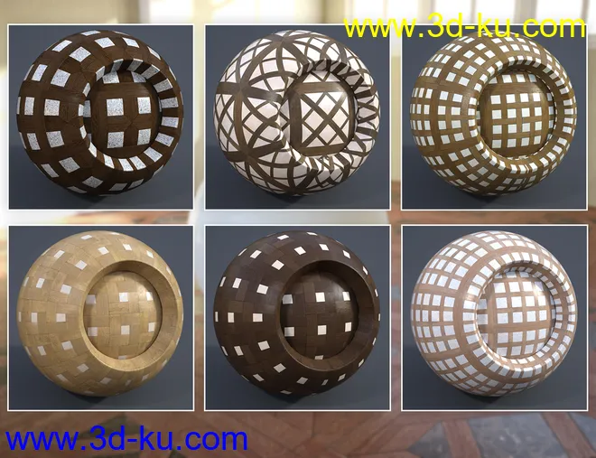 Modular Parquet Stone - Iray Shaders模型的图片5