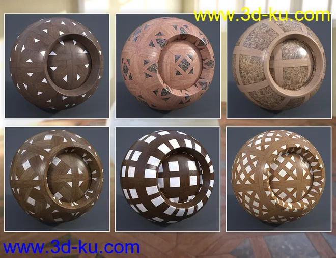 Modular Parquet Stone - Iray Shaders模型的图片6