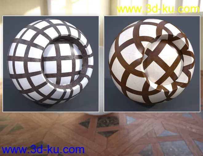 Modular Parquet Stone - Iray Shaders模型的图片7