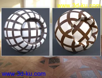 3D打印模型Modular Parquet Stone - Iray Shaders的图片