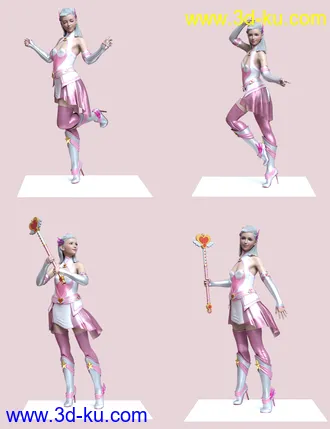3D打印模型Moon Child Poses for Genesis 8 and 8.1 Females的图片