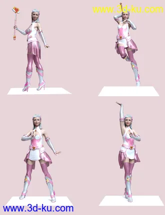 3D打印模型Moon Child Poses for Genesis 8 and 8.1 Females的图片