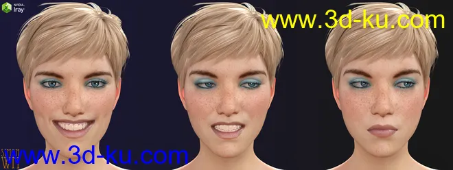 More Genesis 8 Female(s) Expressions & Face aniBlocks模型的图片5