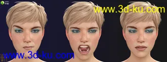 3D打印模型More Genesis 8 Female(s) Expressions & Face aniBlocks的图片