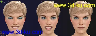 3D打印模型More Genesis 8 Female(s) Expressions & Face aniBlocks的图片