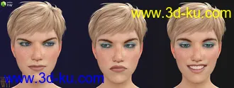 3D打印模型More Genesis 8 Female(s) Expressions & Face aniBlocks的图片