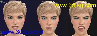 3D打印模型More Genesis 8 Female(s) Expressions & Face aniBlocks的图片