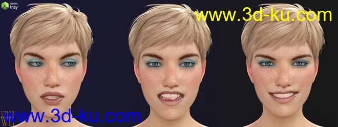 More Genesis 8 Female(s) Expressions & Face aniBlocks模型的图片15