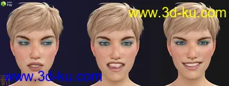 3D打印模型More Genesis 8 Female(s) Expressions & Face aniBlocks的图片