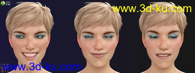 More Genesis 8 Female(s) Expressions & Face aniBlocks模型的图片16