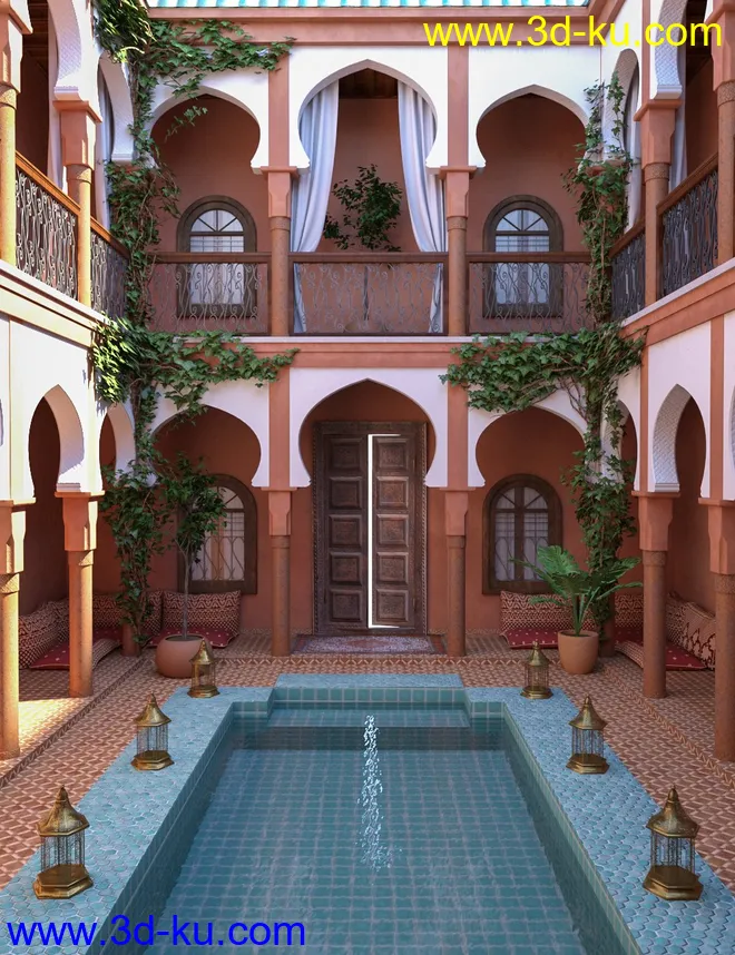 Moroccan Courtyard Place模型的图片1