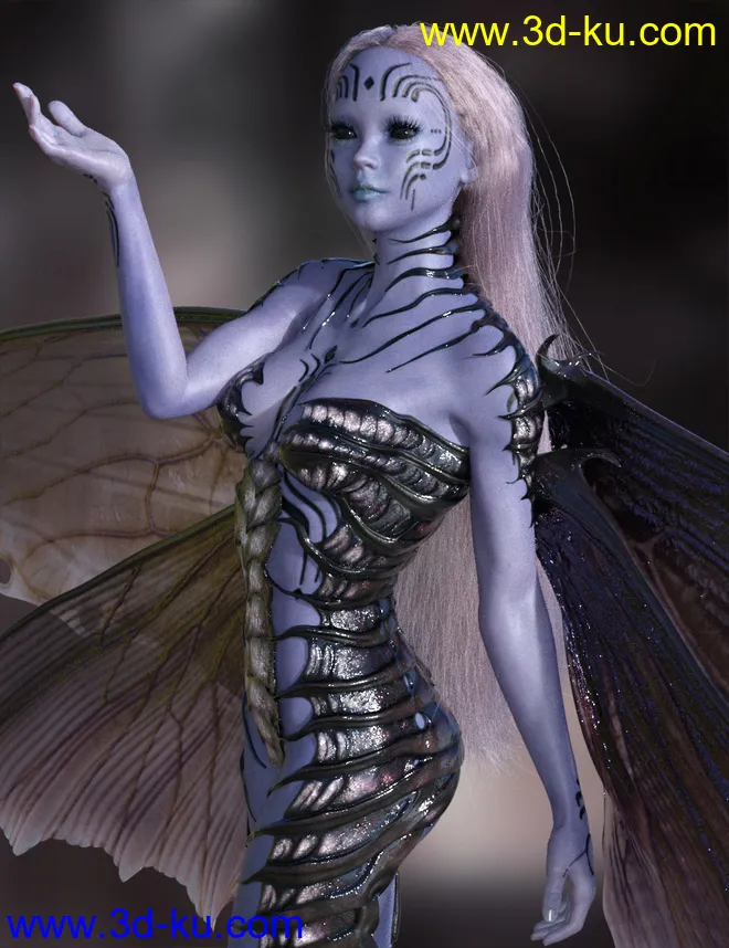 MRL dForce Long Hair for Genesis 8 Female(s)模型的图片7