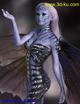 3D打印模型MRL dForce Long Hair for Genesis 8 Female(s)的图片