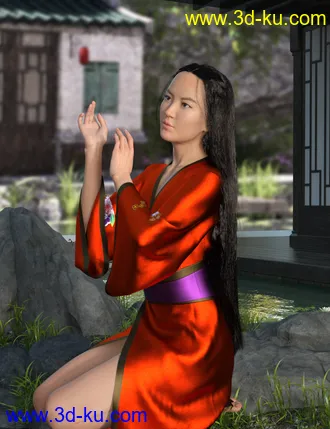 3D打印模型MRL dForce Long Hair for Genesis 8 Female(s)的图片