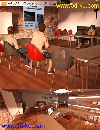 3D打印模型Multi Purpose Room (Meeting Briefing Class Office Room)的图片