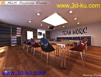 3D打印模型Multi Purpose Room (Meeting Briefing Class Office Room)的图片