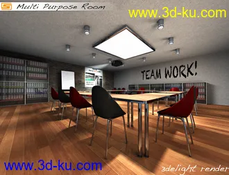 3D打印模型Multi Purpose Room (Meeting Briefing Class Office Room)的图片