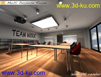 3D打印模型Multi Purpose Room (Meeting Briefing Class Office Room)的图片