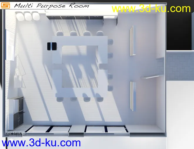 Multi Purpose Room (Meeting Briefing Class Office Room)模型的图片8