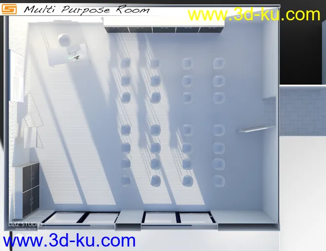 Multi Purpose Room (Meeting Briefing Class Office Room)模型的图片9