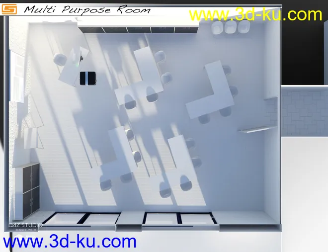 Multi Purpose Room (Meeting Briefing Class Office Room)模型的图片10