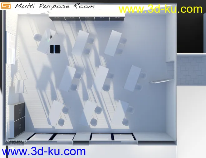 Multi Purpose Room (Meeting Briefing Class Office Room)模型的图片11