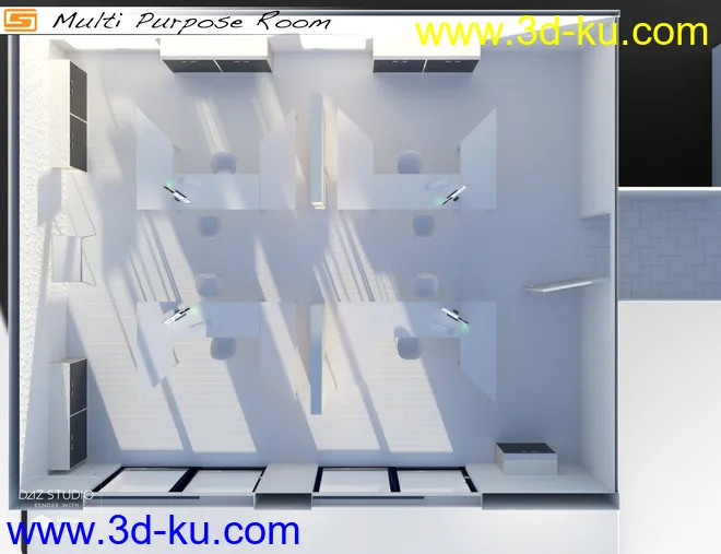 Multi Purpose Room (Meeting Briefing Class Office Room)模型的图片12