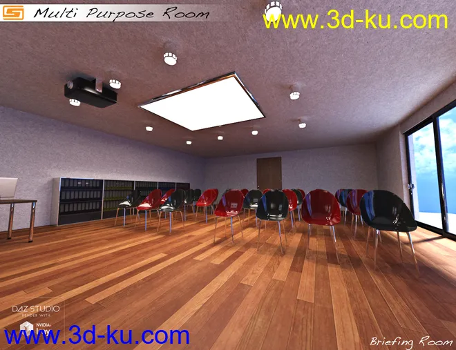 Multi Purpose Room (Meeting Briefing Class Office Room)模型的图片13