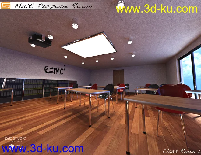 Multi Purpose Room (Meeting Briefing Class Office Room)模型的图片16