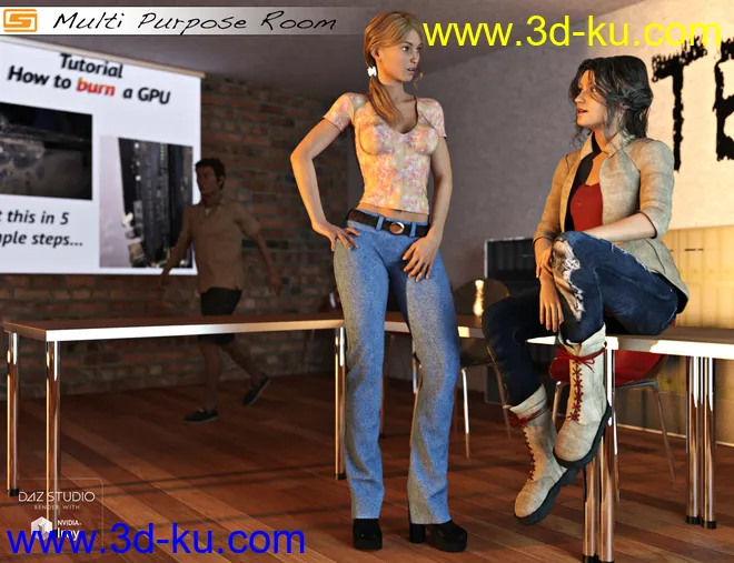 Multi Purpose Room (Meeting Briefing Class Office Room)模型的图片19