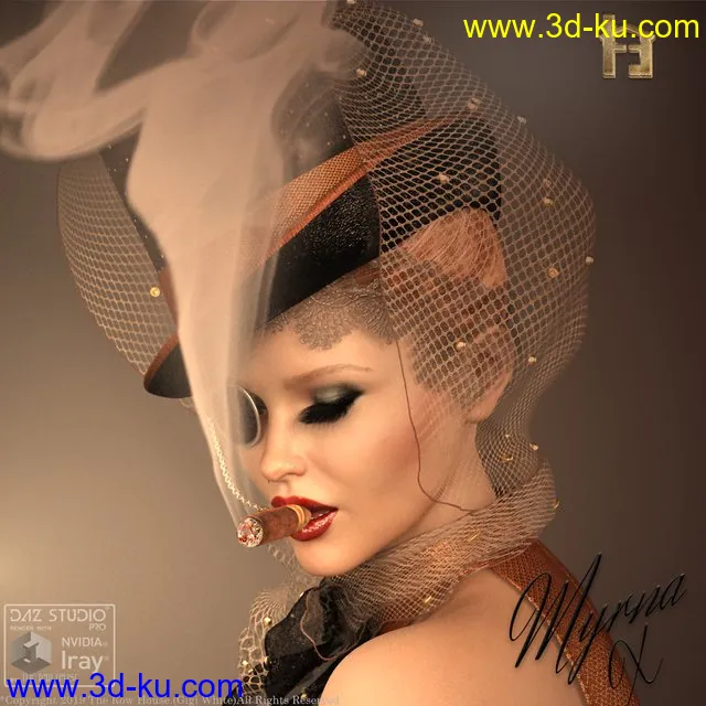 Myrna 1920's Vaudeville Showgirl Tuxedo Hat模型的图片1