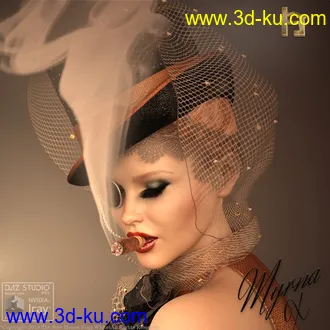 3D打印模型Myrna 1920's Vaudeville Showgirl Tuxedo Hat的图片