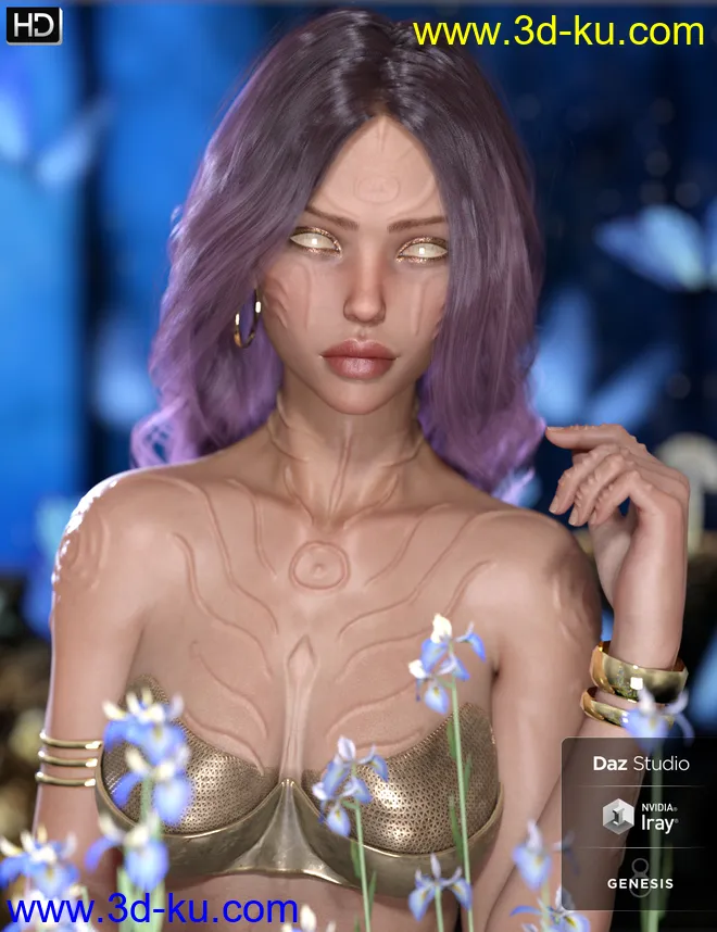 Nebulosa HD for Genesis 8 Female模型的图片6